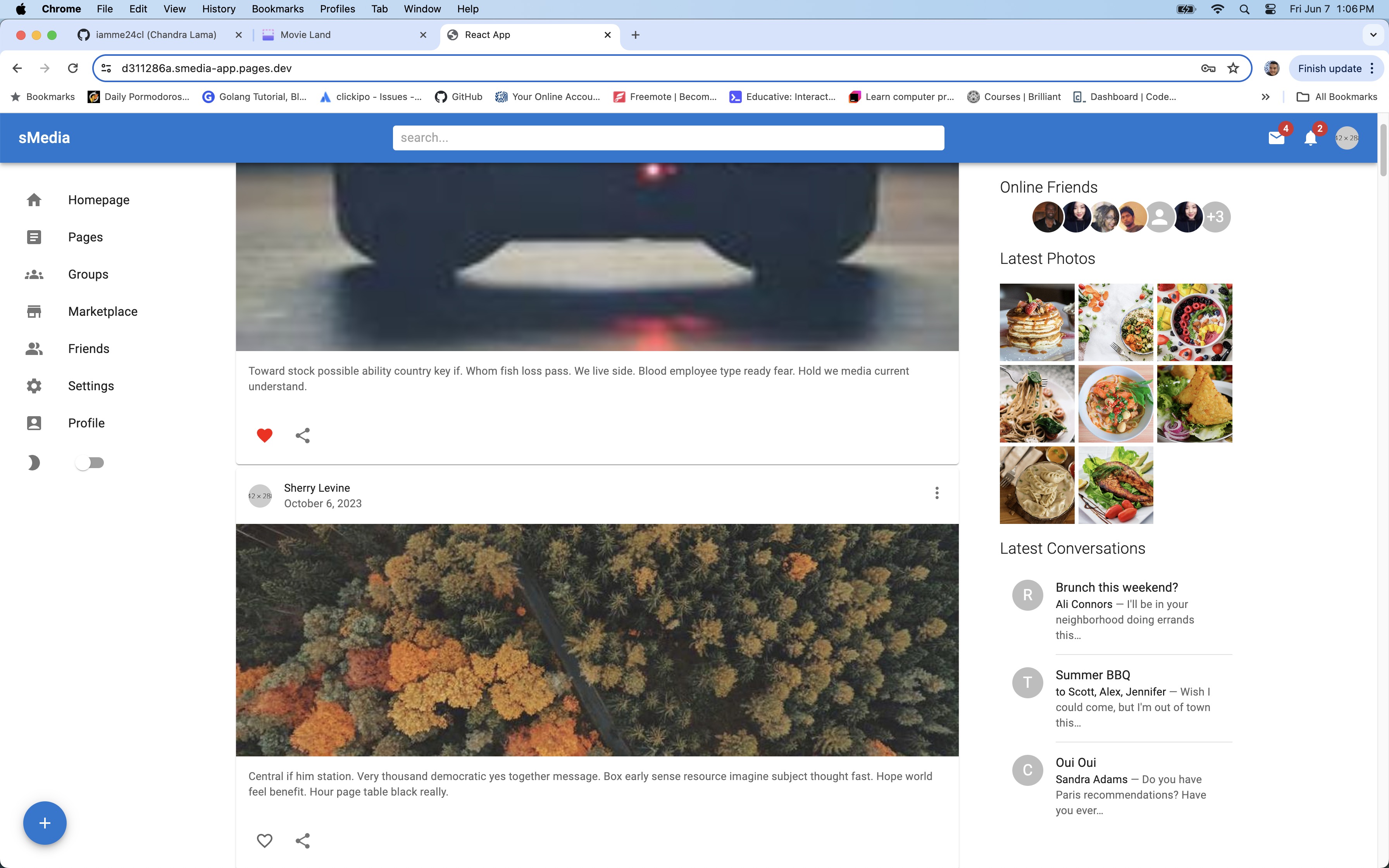 social media site